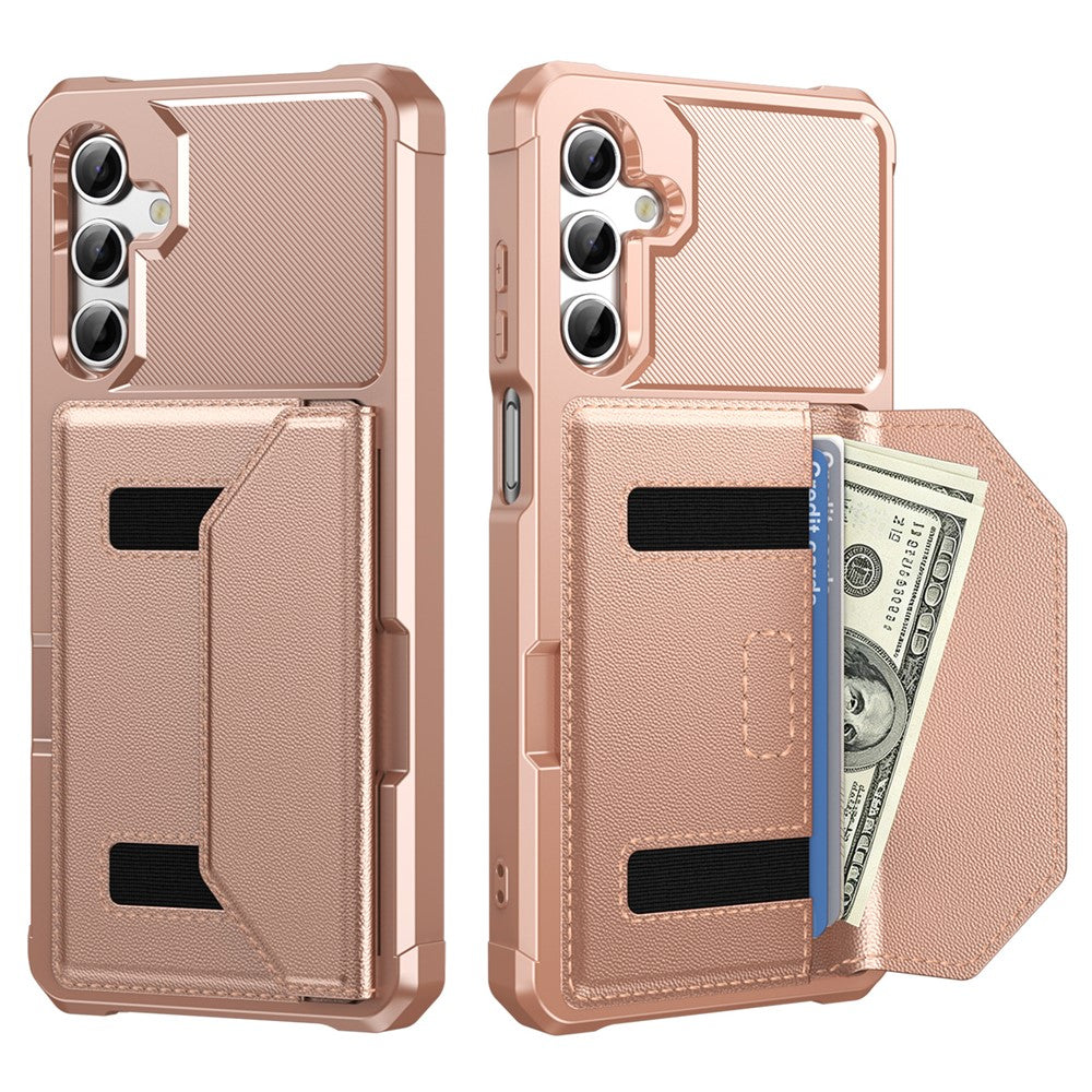 For Samsung Galaxy A25 5G (Global) (161mm) Case Card Holder Leather + TPU Anti-drop Phone Cover