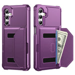 For Samsung Galaxy A25 5G (Global) (161mm) Case Card Holder Leather + TPU Anti-drop Phone Cover