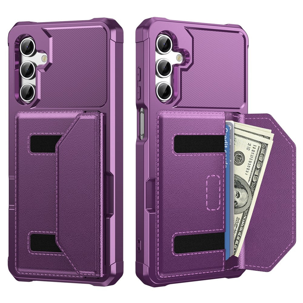 For Samsung Galaxy A25 5G (Global) (161mm) Case Card Holder Leather + TPU Anti-drop Phone Cover