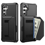 Til Samsung Galaxy A15 5G / A15 4G Cover, kortholder, læder + TPU, anti-drop telefoncover