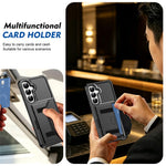 For Samsung Galaxy S26+ Case Card Holder Leather + TPU Anti-drop Phone Cover