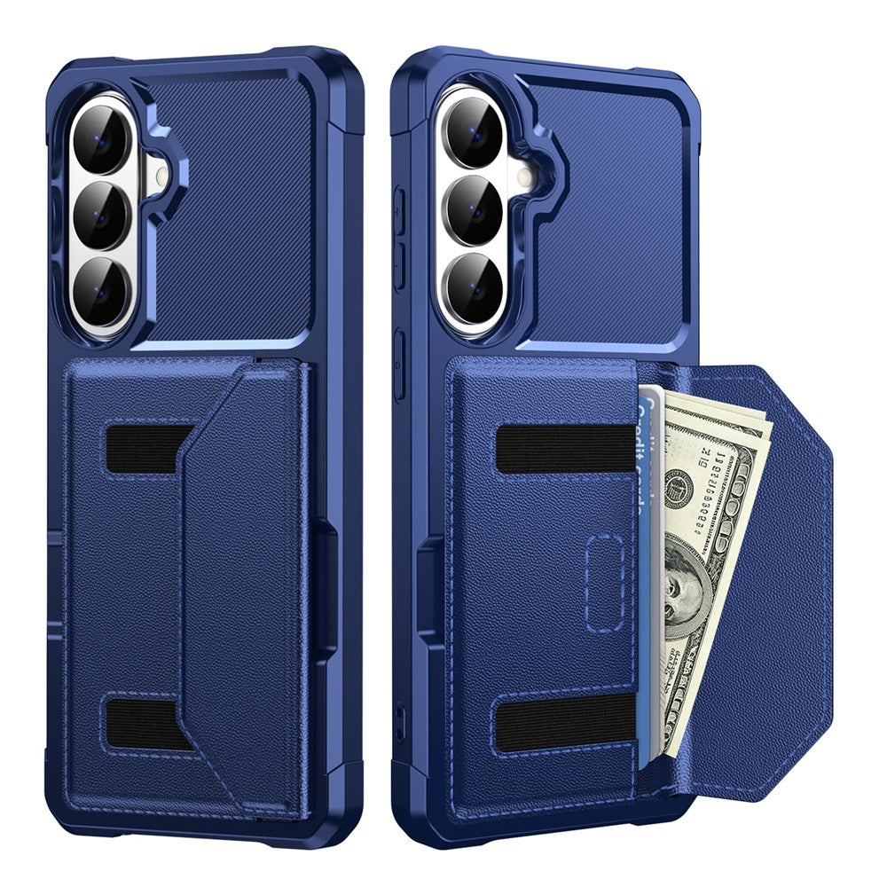 For Samsung Galaxy S26+ Case Card Holder Leather + TPU Anti-drop Phone Cover