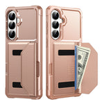For Samsung Galaxy S26+ Case Card Holder Leather + TPU Anti-drop Phone Cover