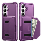 For Samsung Galaxy S26+ Case Card Holder Leather + TPU Anti-drop Phone Cover
