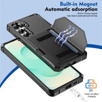 Til Samsung Galaxy S25+ Cover Kortholder Læder + TPU Anti-drop Telefoncover