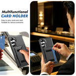 Til Samsung Galaxy S25+ Cover Kortholder Læder + TPU Anti-drop Telefoncover