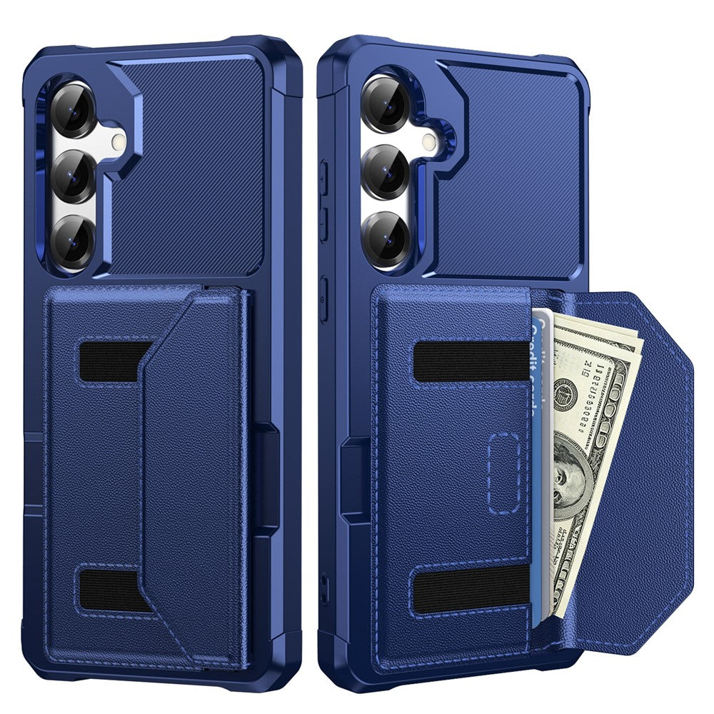 Til Samsung Galaxy S25+ Cover Kortholder Læder + TPU Anti-drop Telefoncover