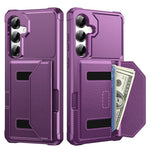 Til Samsung Galaxy S25+ Cover Kortholder Læder + TPU Anti-drop Telefoncover