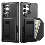 For Samsung Galaxy S24 Ultra Case Card Holder Leather + TPU Anti-drop Phone Cover