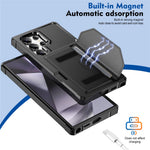 For Samsung Galaxy S24 Ultra Case Card Holder Leather + TPU Anti-drop Phone Cover