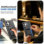 For Samsung Galaxy S24 Ultra Case Card Holder Leather + TPU Anti-drop Phone Cover