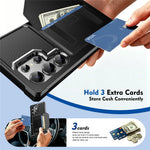 For Samsung Galaxy S24 Ultra Case Card Holder Leather + TPU Anti-drop Phone Cover