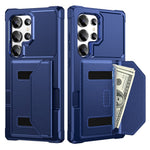 For Samsung Galaxy S24 Ultra Case Card Holder Leather + TPU Anti-drop Phone Cover