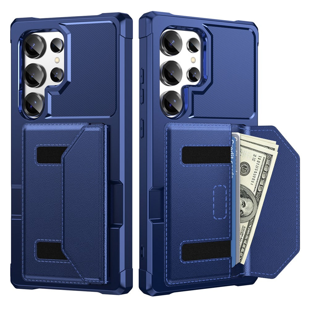 For Samsung Galaxy S24 Ultra Case Card Holder Leather + TPU Anti-drop Phone Cover