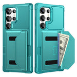 For Samsung Galaxy S24 Ultra Case Card Holder Leather + TPU Anti-drop Phone Cover
