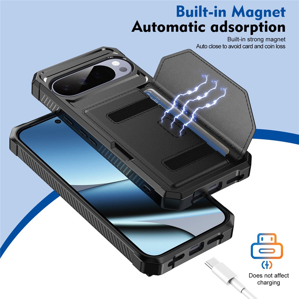 Til Google Pixel 11 / 11 Pro Etui, Kortholder Læder + TPU Anti-fald Telefoncover