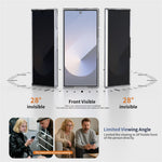 For Samsung Galaxy Z Fold7 5G Magnetic Case Clear PC Phone Cover with Privacy Screen Protector