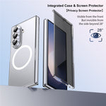 For Samsung Galaxy Z Fold7 5G Magnetic Case Clear PC Phone Cover with Privacy Screen Protector