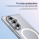 For Samsung Galaxy Z Fold7 5G Magnetic Case Clear PC Phone Cover with Privacy Screen Protector