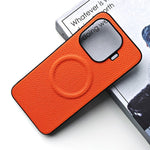 Magnetiskt skal för Xiaomi 17T Pro, litchitexturerat PU-läderbelagt PC + TPU-skyddande mobilskal