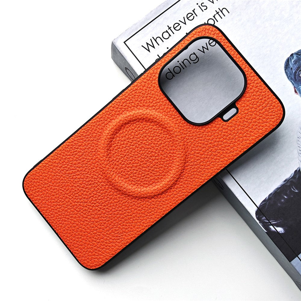 For Xiaomi 17T Pro Magnetic Case Litchi Texture PU Leather Coated PC + TPU Protective Phone Cover