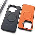 Magnetiskt skal för Xiaomi 17T Pro, litchitexturerat PU-läderbelagt PC + TPU-skyddande mobilskal