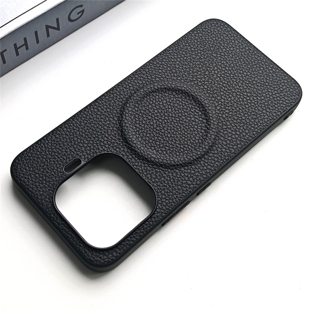 For Xiaomi 17T Pro Magnetic Case Litchi Texture PU Leather Coated PC + TPU Protective Phone Cover