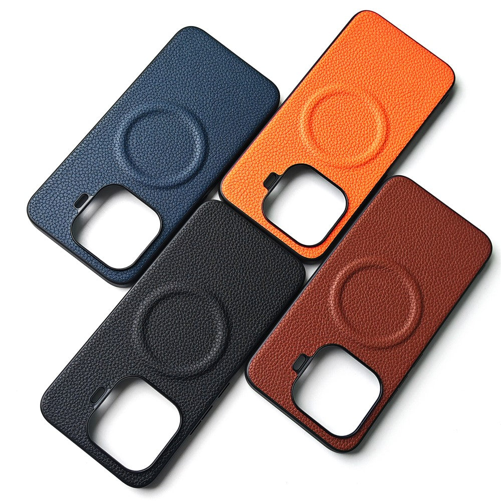 For Xiaomi 17T Pro Magnetic Case Litchi Texture PU Leather Coated PC + TPU Protective Phone Cover