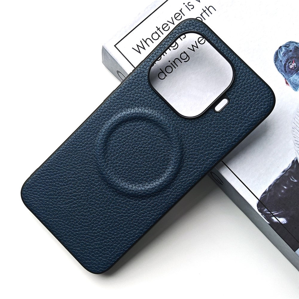 For Xiaomi 17T Pro Magnetic Case Litchi Texture PU Leather Coated PC + TPU Protective Phone Cover