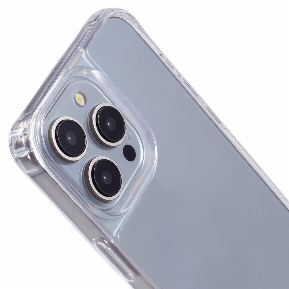 iPhone 13 Pro Max-skal PC+TPU 1,5 mm genomskinligt mobilskal med hål för snodd