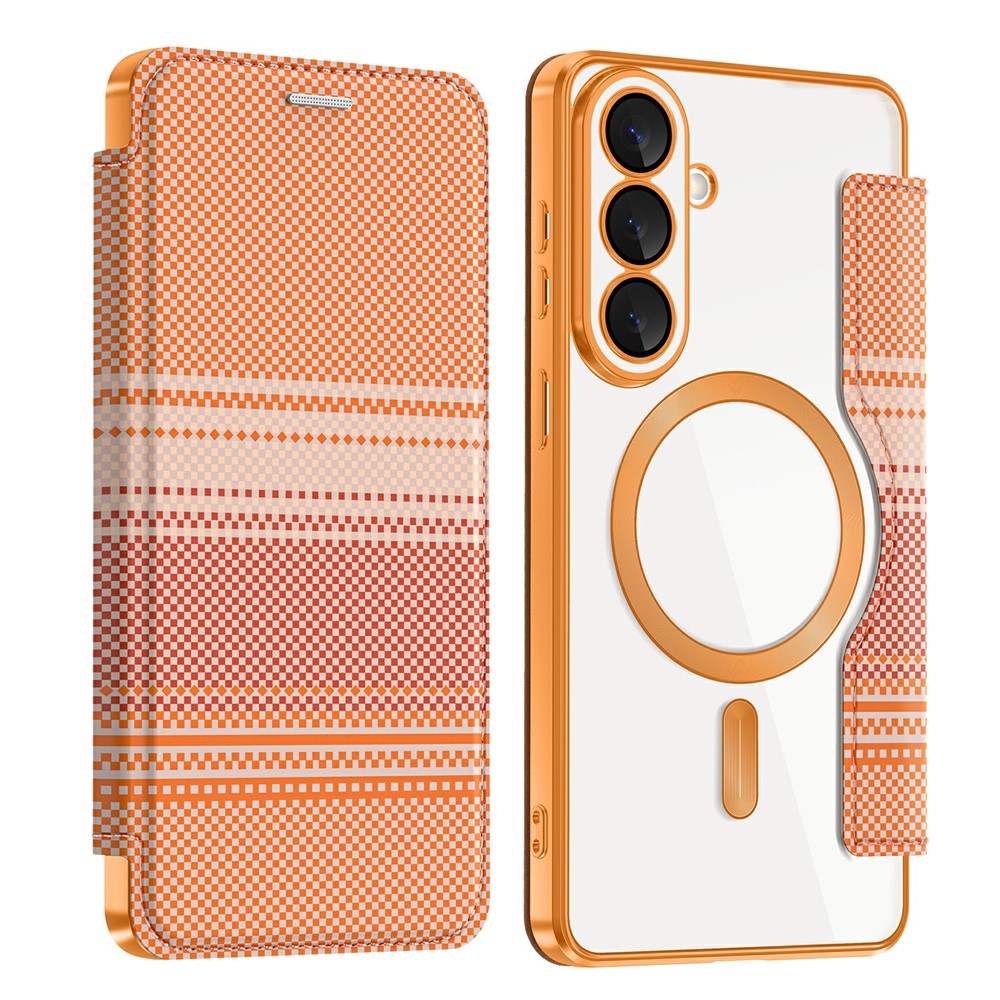 Magnetiskt skal för Samsung Galaxy S26+ med RFID-blockerande kortplatser i läder