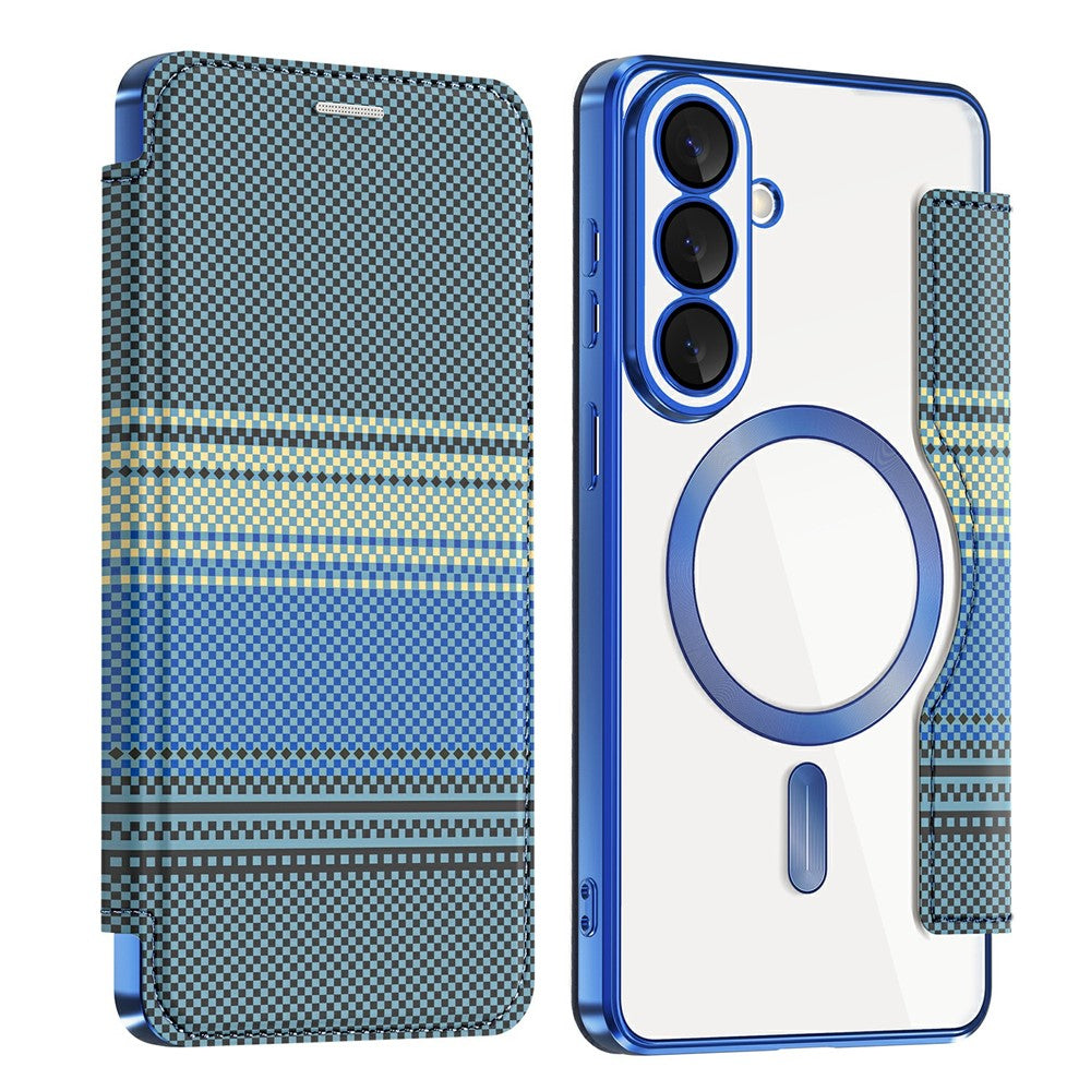 Magnetiskt skal för Samsung Galaxy S26+ med RFID-blockerande kortplatser i läder