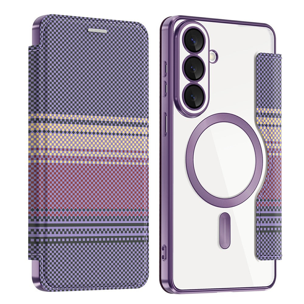 Magnetiskt skal för Samsung Galaxy S26+ med RFID-blockerande kortplatser i läder