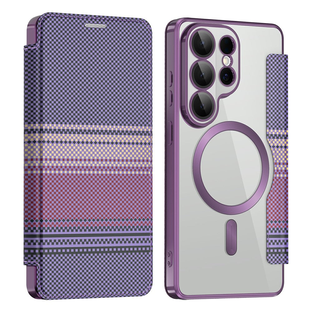 For Samsung Galaxy S26 Ultra Magnetic Case RFID Blocking Card Slots Leather Cover