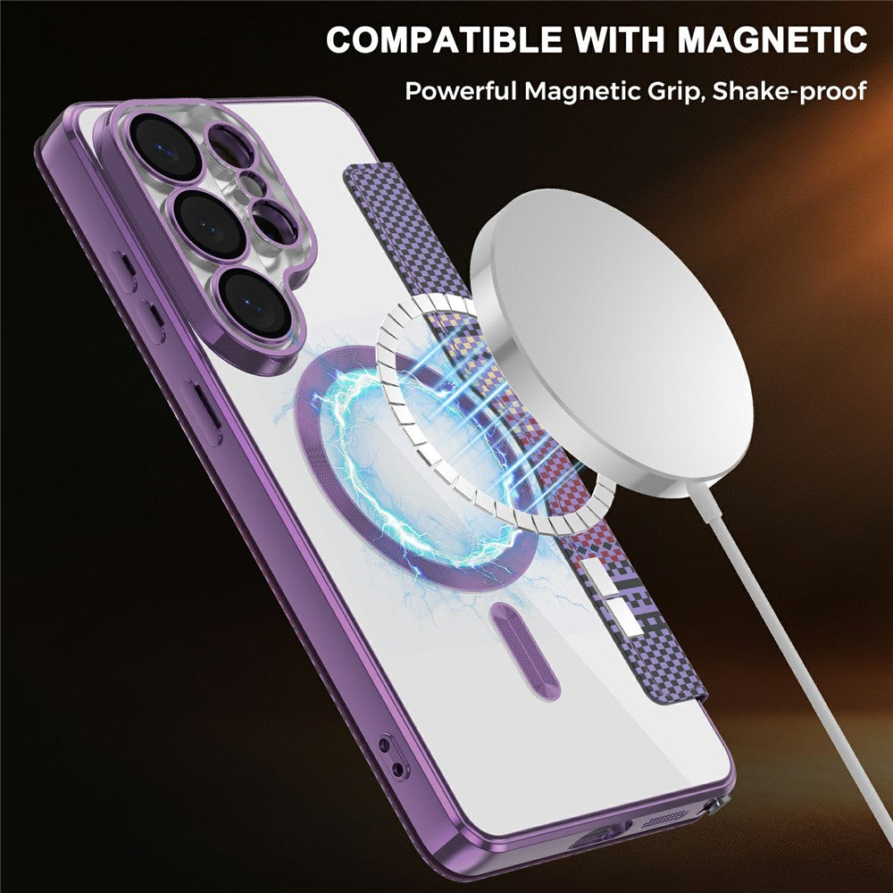 For Samsung Galaxy S26 Ultra Magnetic Case RFID Blocking Card Slots Leather Cover