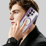 For Samsung Galaxy S26 Ultra Magnetic Case RFID Blocking Card Slots Leather Cover