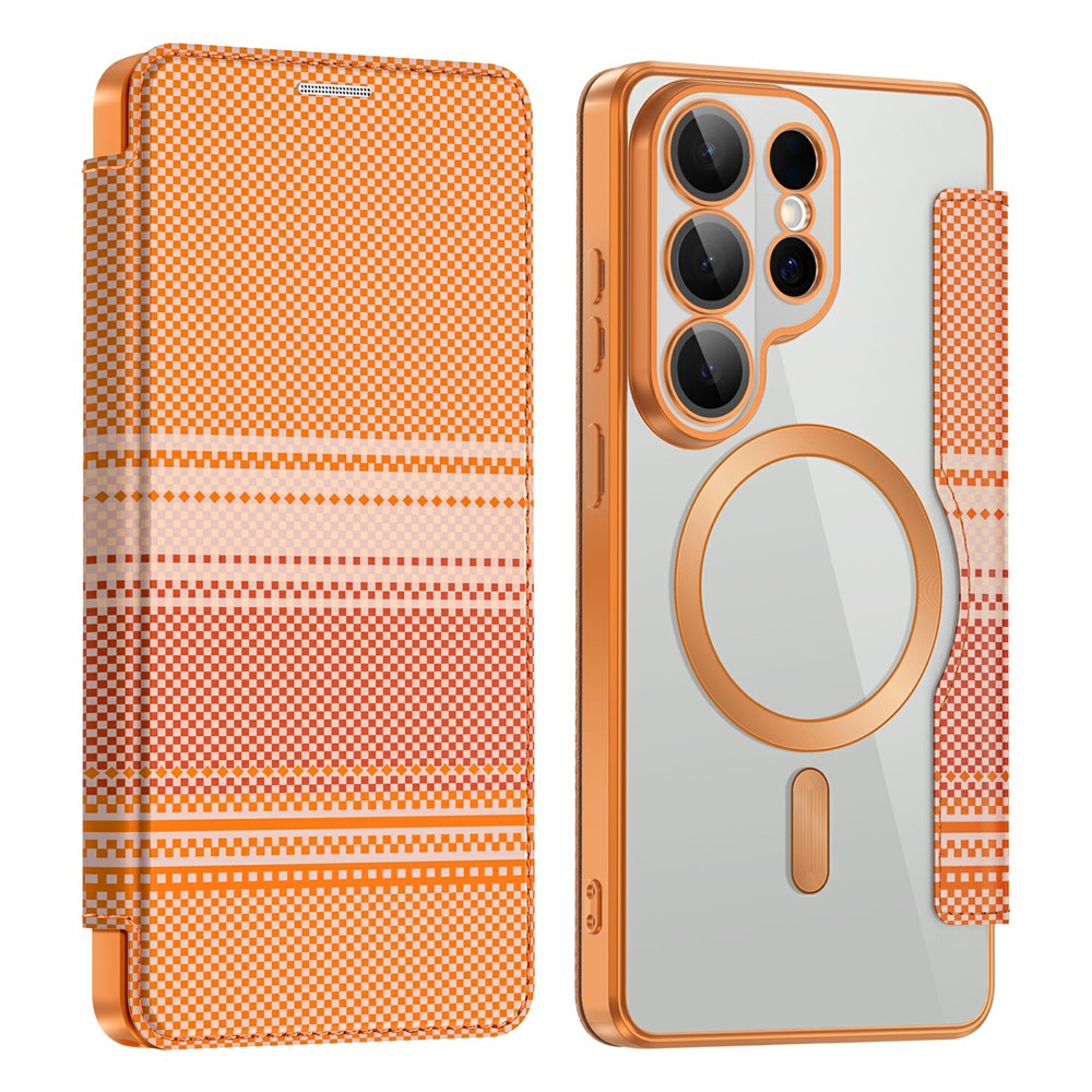 For Samsung Galaxy S26 Ultra Magnetic Case RFID Blocking Card Slots Leather Cover
