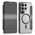 For Samsung Galaxy S26 Ultra Magnetic Case RFID Blocking Card Slots Leather Cover