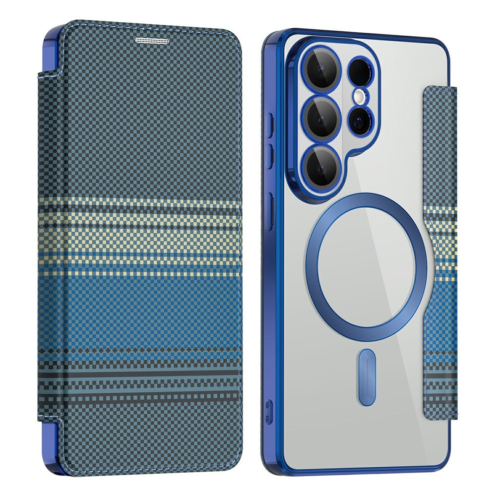 For Samsung Galaxy S26 Ultra Magnetic Case RFID Blocking Card Slots Leather Cover