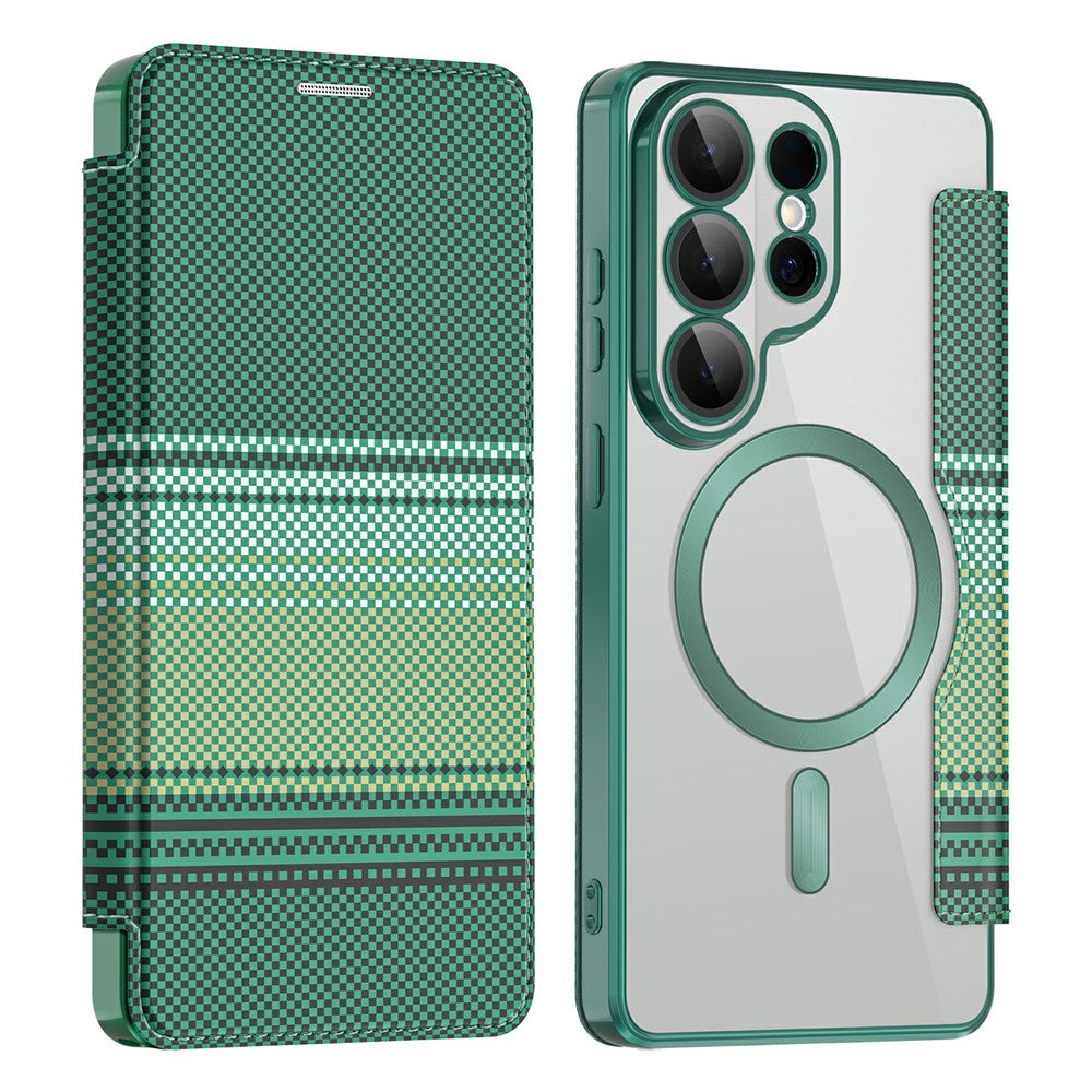 For Samsung Galaxy S26 Ultra Magnetic Case RFID Blocking Card Slots Leather Cover