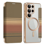 For Samsung Galaxy S26 Ultra Magnetic Case RFID Blocking Card Slots Leather Cover