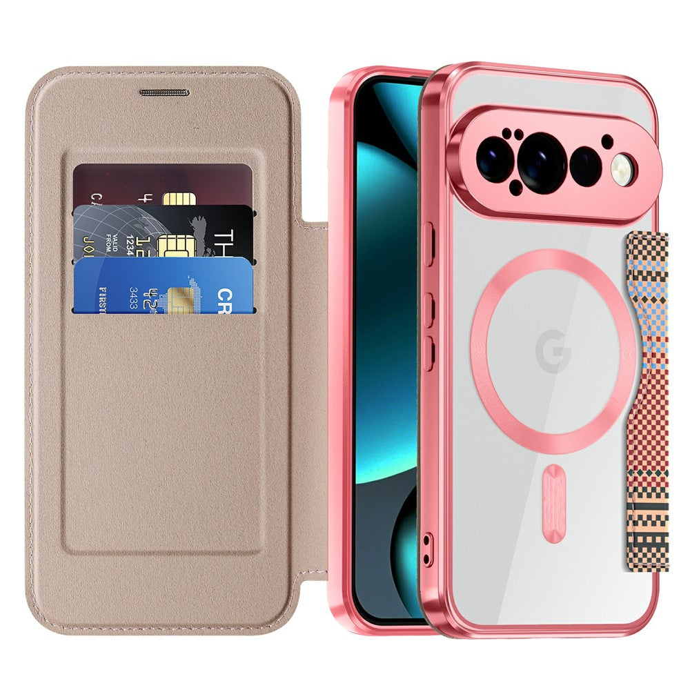 For Google Pixel 11 Pro Magnetic Case RFID Blocking Card Slots Leather Cover