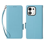 For Honor 600 Smart 5G / X7e Plus 5G Case Litchi Texture Wallet Leather Phone Cover with Wrist Strap