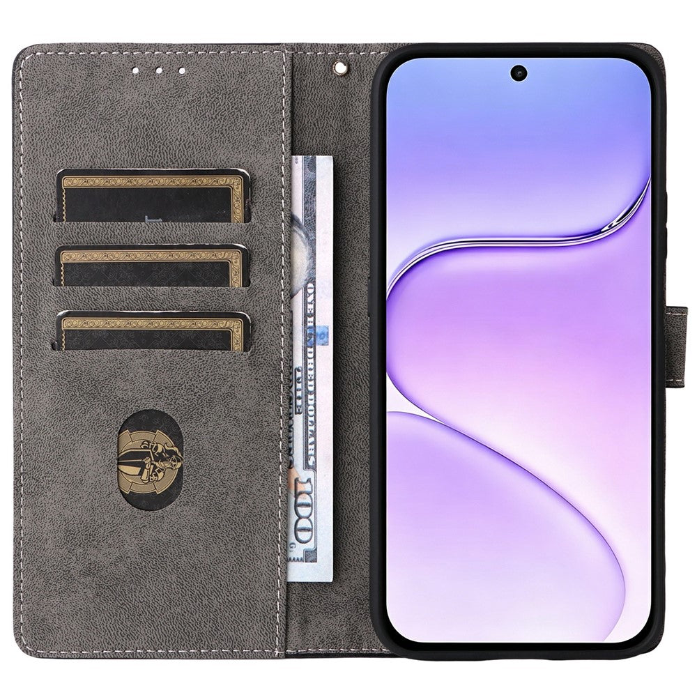 For Honor 600 Smart 5G / X7e Plus 5G Wallet Case RFID Blocking PU Leather Phone Cover Stand with Strap