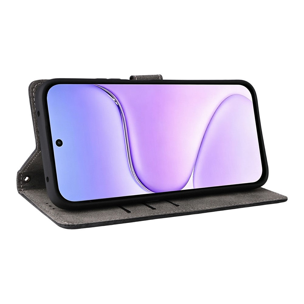 For Honor 600 Smart 5G / X7e Plus 5G Wallet Case RFID Blocking PU Leather Phone Cover Stand with Strap