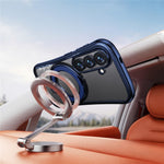 For Samsung Galaxy S26+ Case Rotating Magnetic Kickstand Shockproof TPU Electroplating Phone Cover