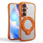 For Samsung Galaxy S26+ Case Rotating Magnetic Kickstand Shockproof TPU Electroplating Phone Cover