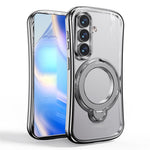 For Samsung Galaxy S26+ Case Rotating Magnetic Kickstand Shockproof TPU Electroplating Phone Cover