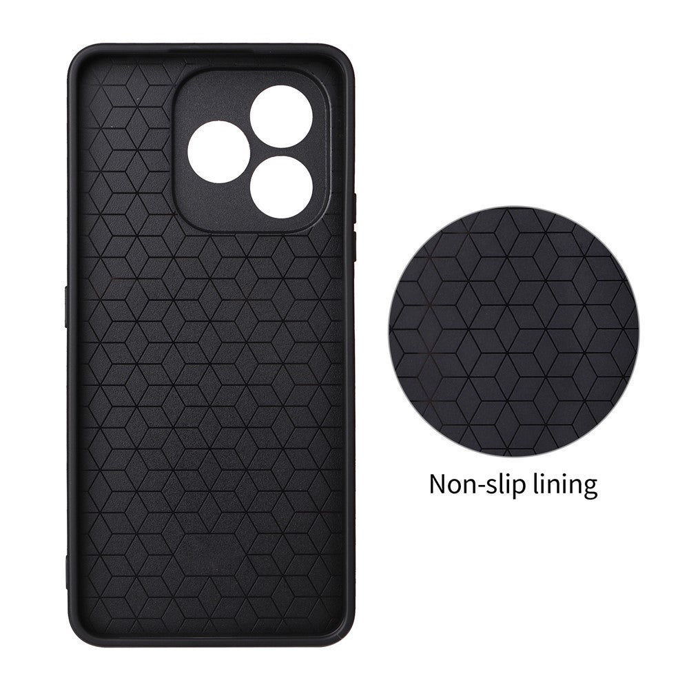 Skal til Honor X8d 4G med kulfiberstruktur, TPU-PC-mobilskal beklædt med læder og metalring til magnetisk bilholder
