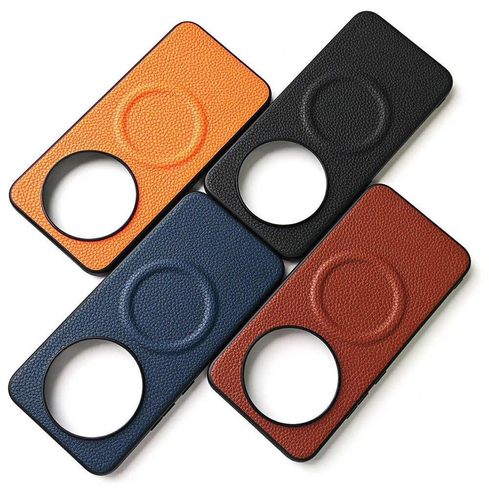 For Honor X80 Pro Max 5G Magnetic Case Litchi Texture PU Leather Coated PC + TPU Protective Phone Cover